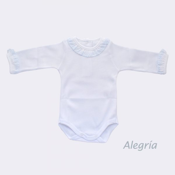 Body Puntilla calamaro celeste en Alegría Moda Infantil