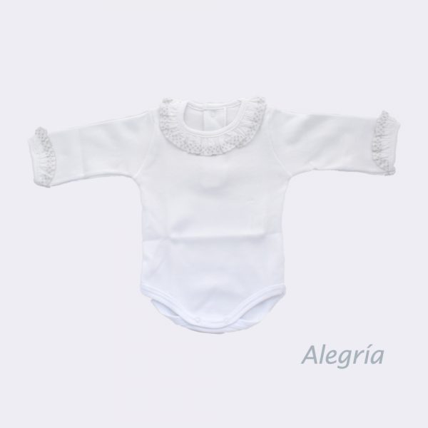 Body Puntilla calamaro gris en Alegría Moda Infantil