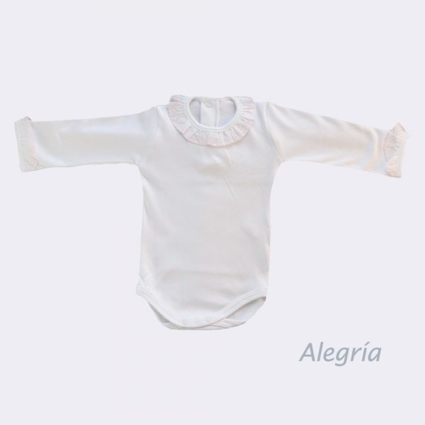 Body Puntilla calamaro rosa en Alegría Moda Infantil