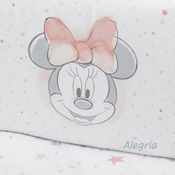 Colcha de cuna con chinchonera a juego minnie Detalle 1 en Alegría Moda Infantil