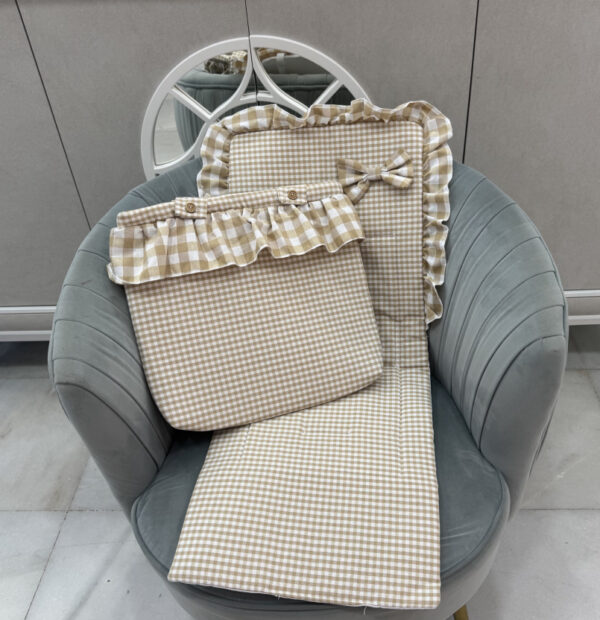 Colchoneta silla universal con talega vichi mezcla camel