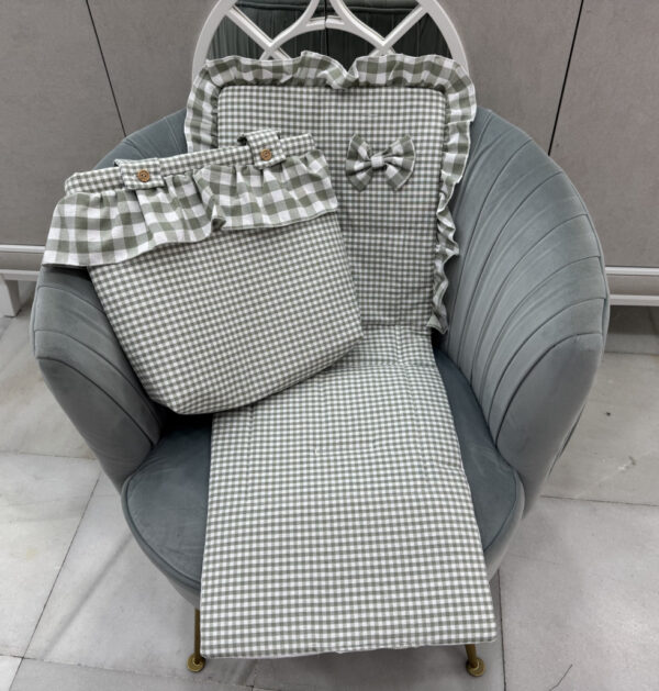 Colchoneta silla universal con talega vichi mezcla pequeño verde