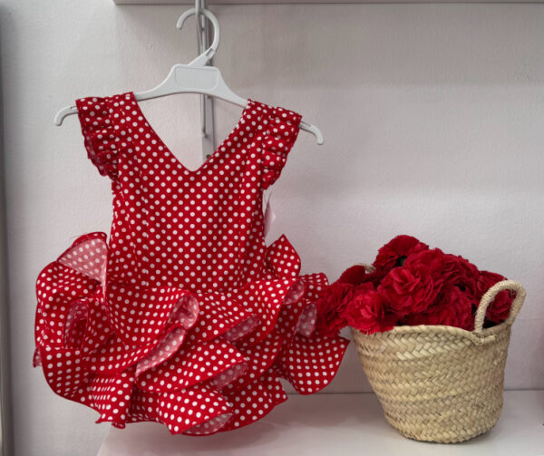 Vestido flamenca modelo clavel rojo