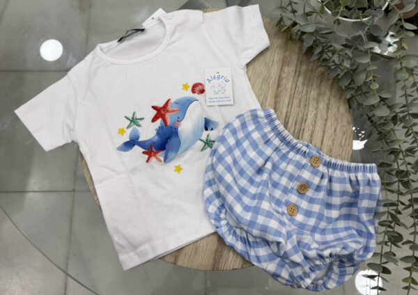 Conjunto algodón ballenita