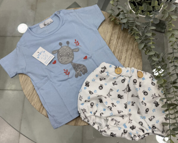 Conjunto algodón jirafa