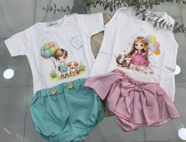 Conjunto algodón niño o niña