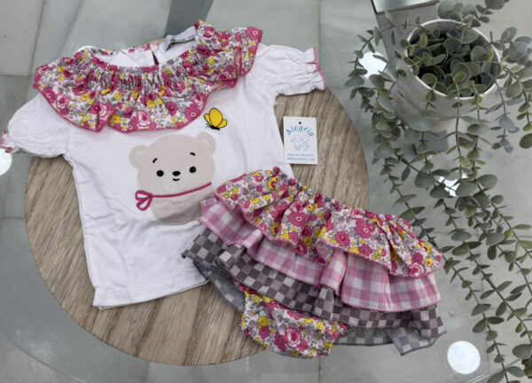 Conjunto algodón osito