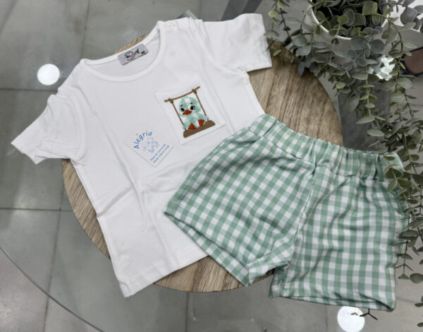 Conjunto algodón pollito