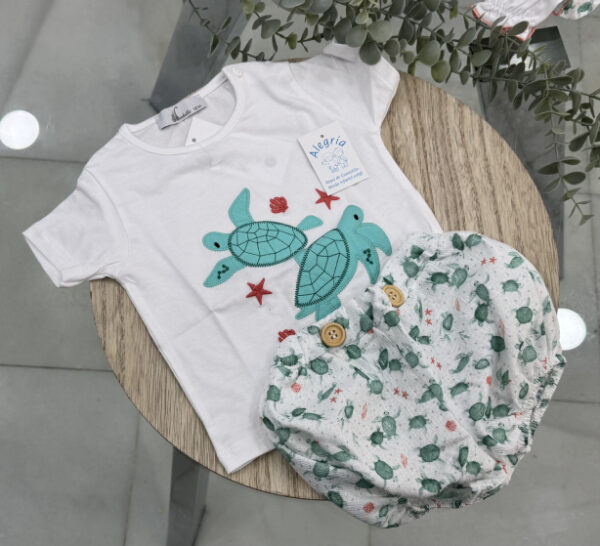 Conjunto algodón tortuga niño