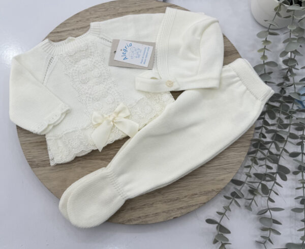 Conjunto lana tras piezas encaje - Imagen 4