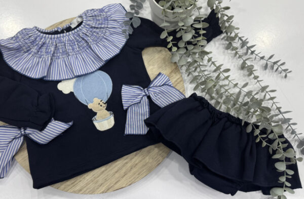 Conjunto algodón osito marino