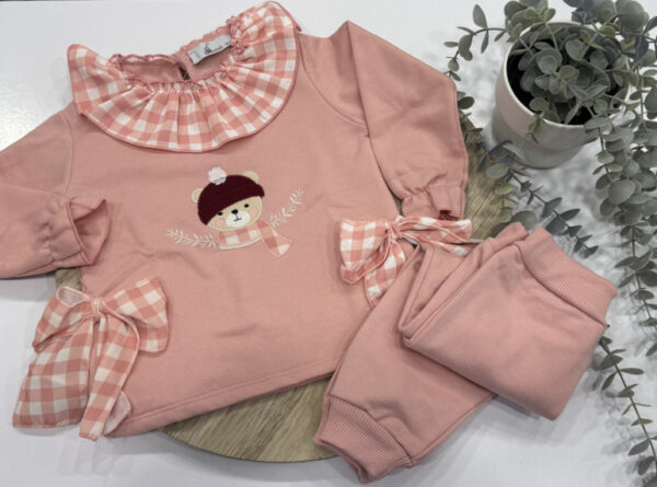 Chandal osito rosa bufanda