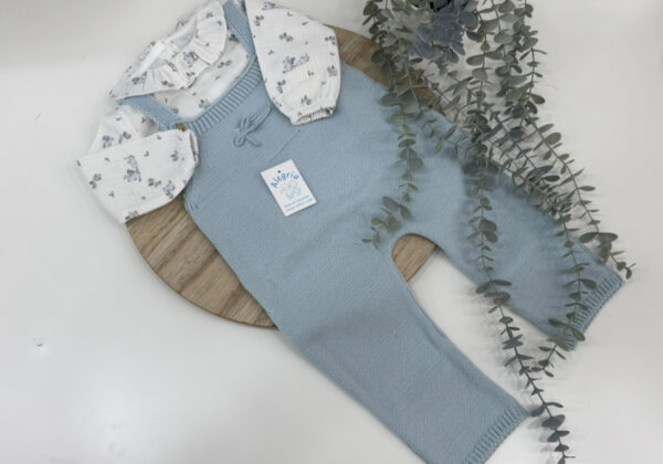 Peto lana con camisa bambula modelo conejito