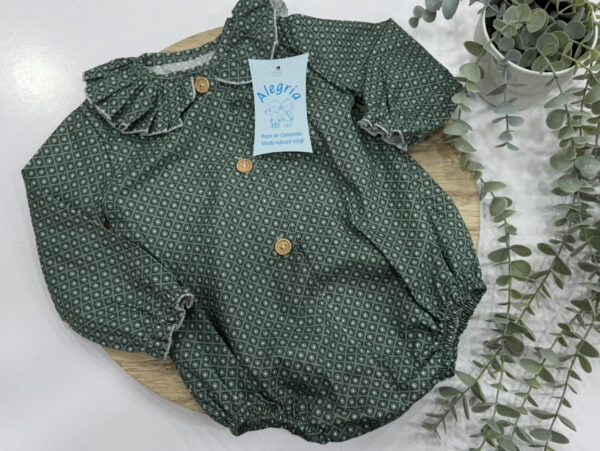 Pelele mosaico verde