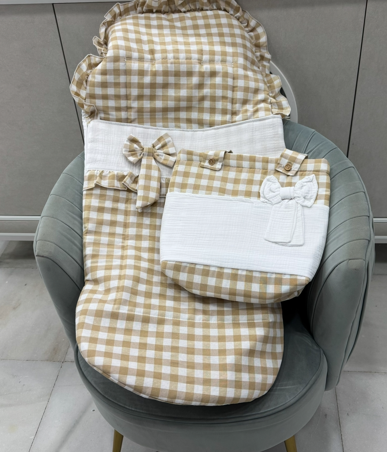 Saco silla universal con bolso vichi camel