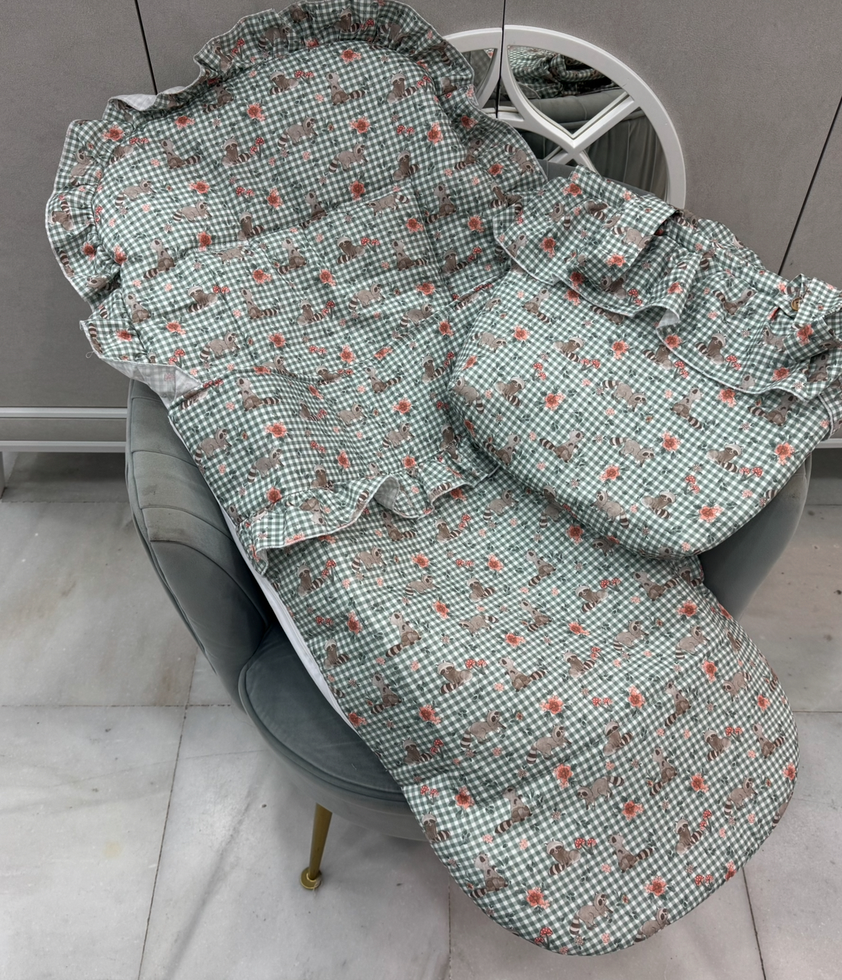 Saco silla universal con bolso vichi mapache