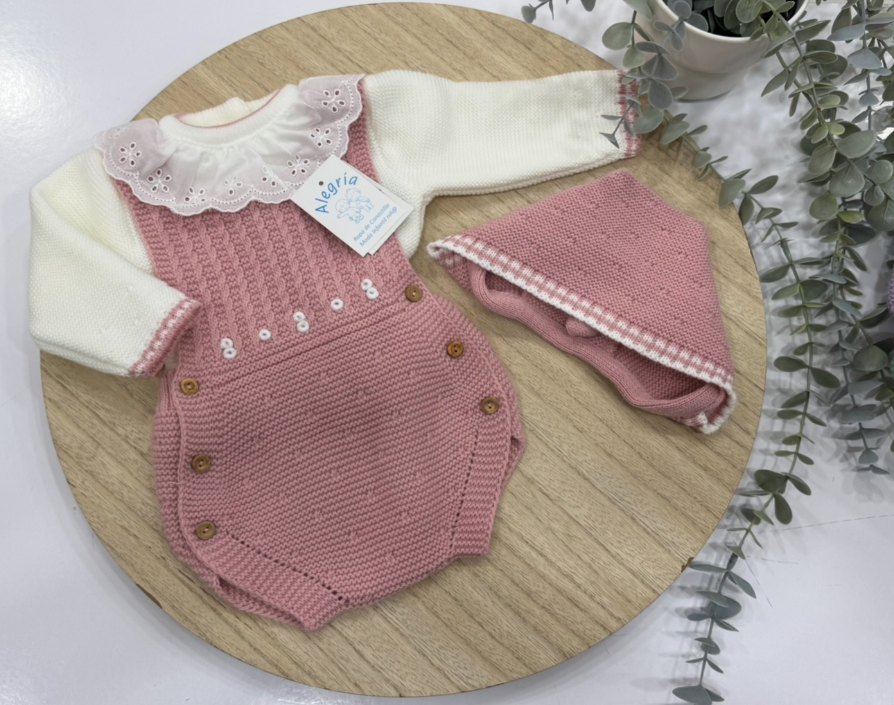 Conjunto ranita peto modelo tira bordada - Imagen 3