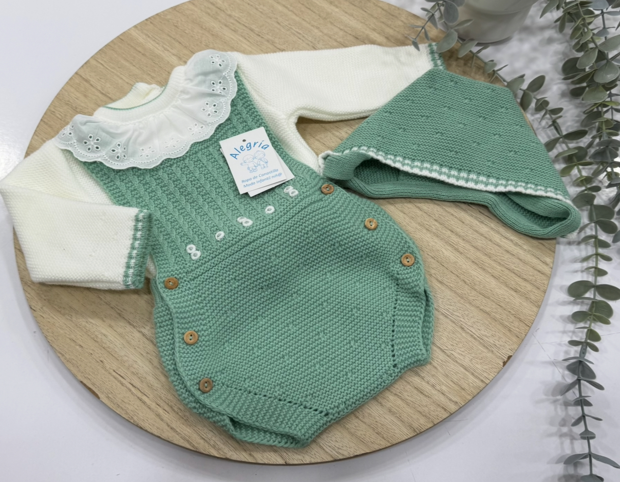 Conjunto ranita peto modelo tira bordada - Imagen 5