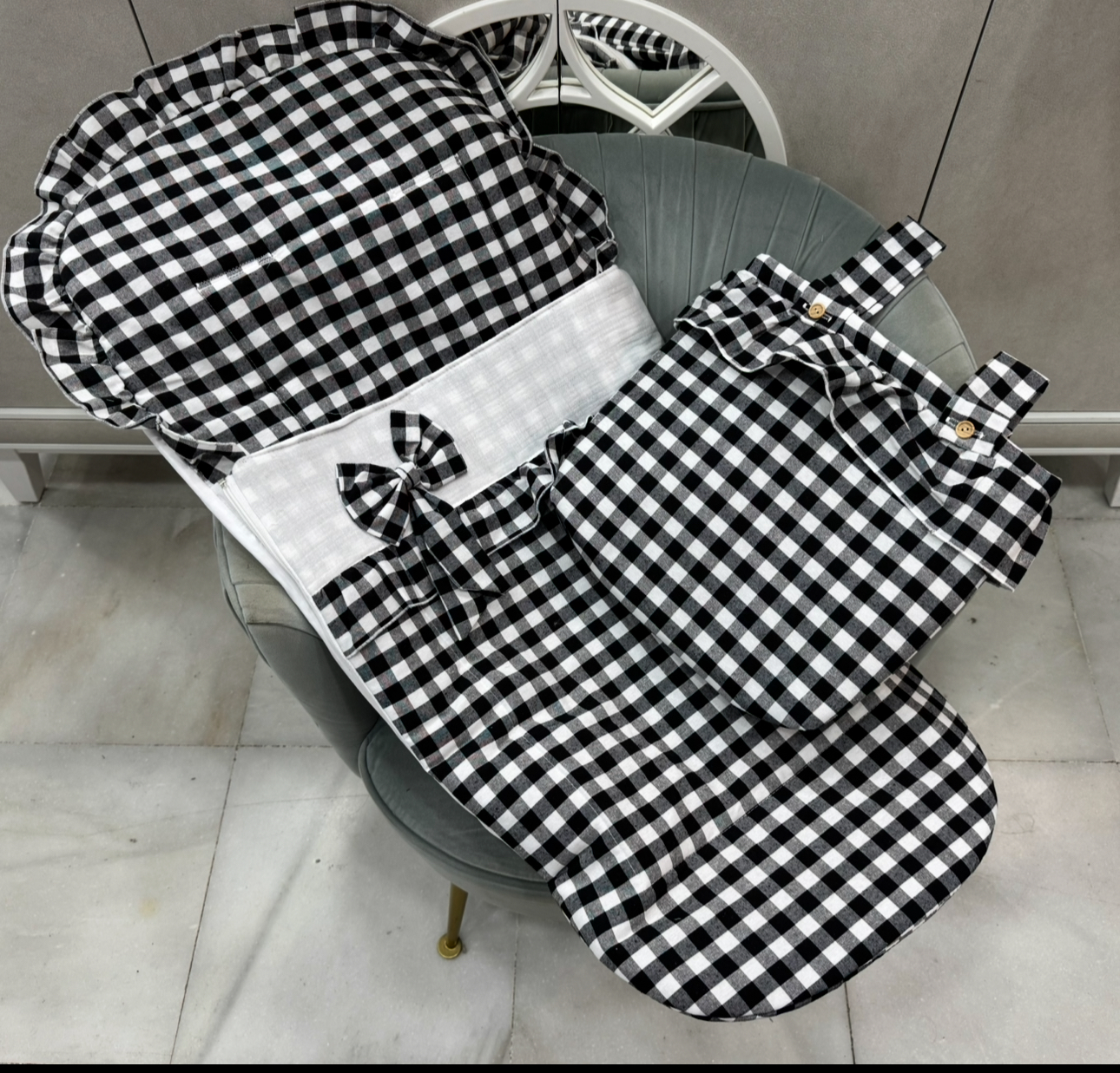 Saco silla universal con bolso vichi mediano negro bambula