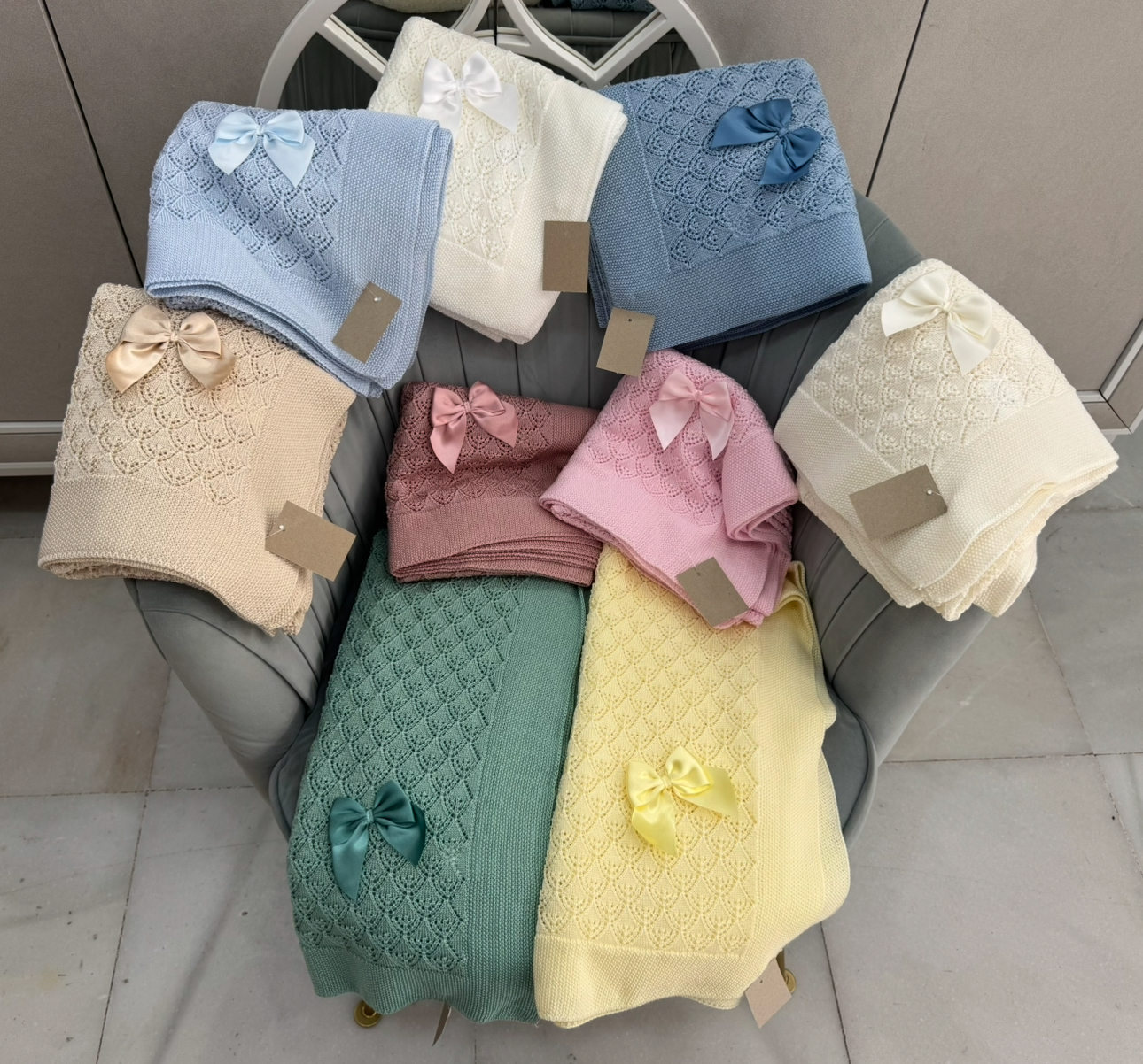 Toquilla hilo calada modelo espiga