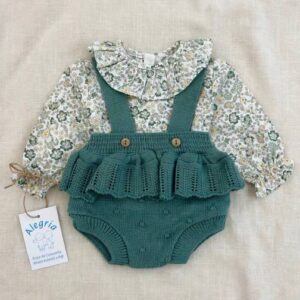 Conjunto peto lana con camisa modelo fantasia verde